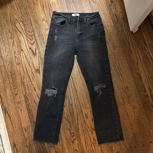Women's Black Distressed Jeans